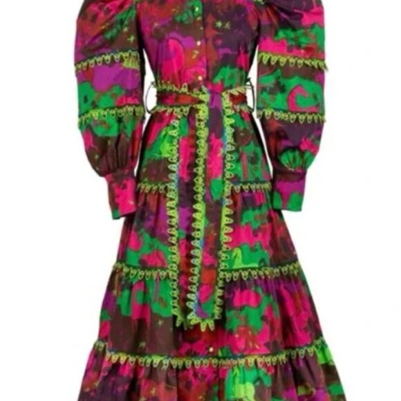 Brand NWT Celia B sz large Hasu dress multicolor Maxi Dress - Picture 2 of 9